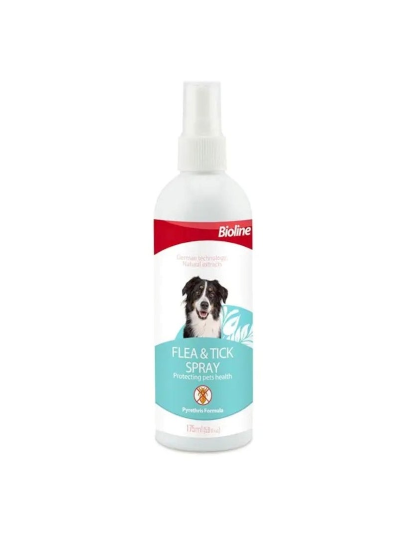 بخاخ بيولاين للبراغيث والقراد للكلاب والقطط – 175 مل